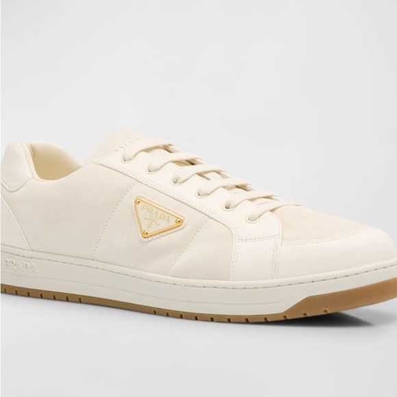 Authentic Prada Men's Downtown Suede Napa Leather Low-Top Sneakers Sz 7UK (8 US)